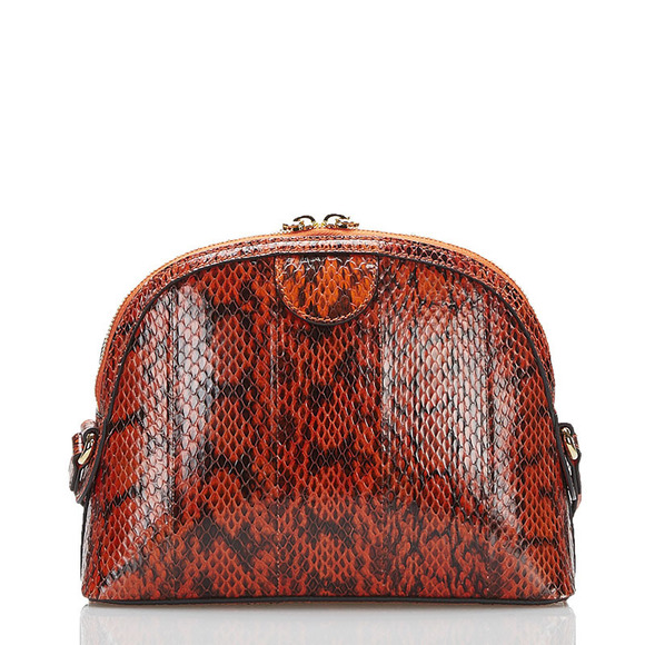 Gucci Python Double G Shoulder Bag Orange Python Leather - Picture 3 of 10